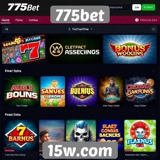 Análise da oferta de jogos no site 775bet