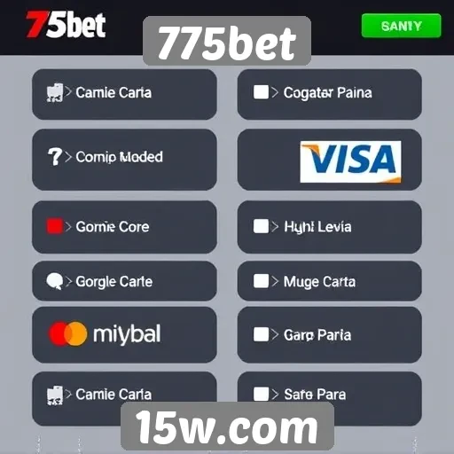 Explorando os métodos de pagamento do 775bet